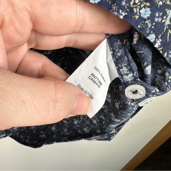 J.Crew Mens Navy Floral Button Down Shirt M - Picture 7 of 9